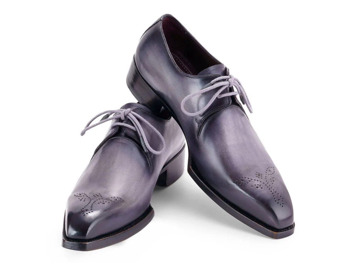 Paul Parkman Goodyear Welted Derby Shoes Gray (ID#468S78) - Image 3
