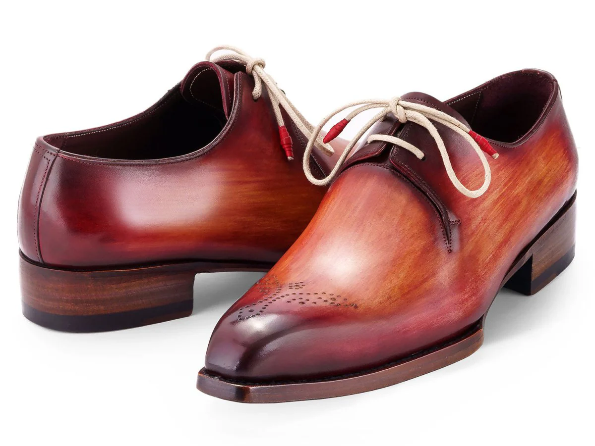 Paul Parkman Goodyear Welted Derby Shoes Reddish Brown (ID#468R21) - Image 2