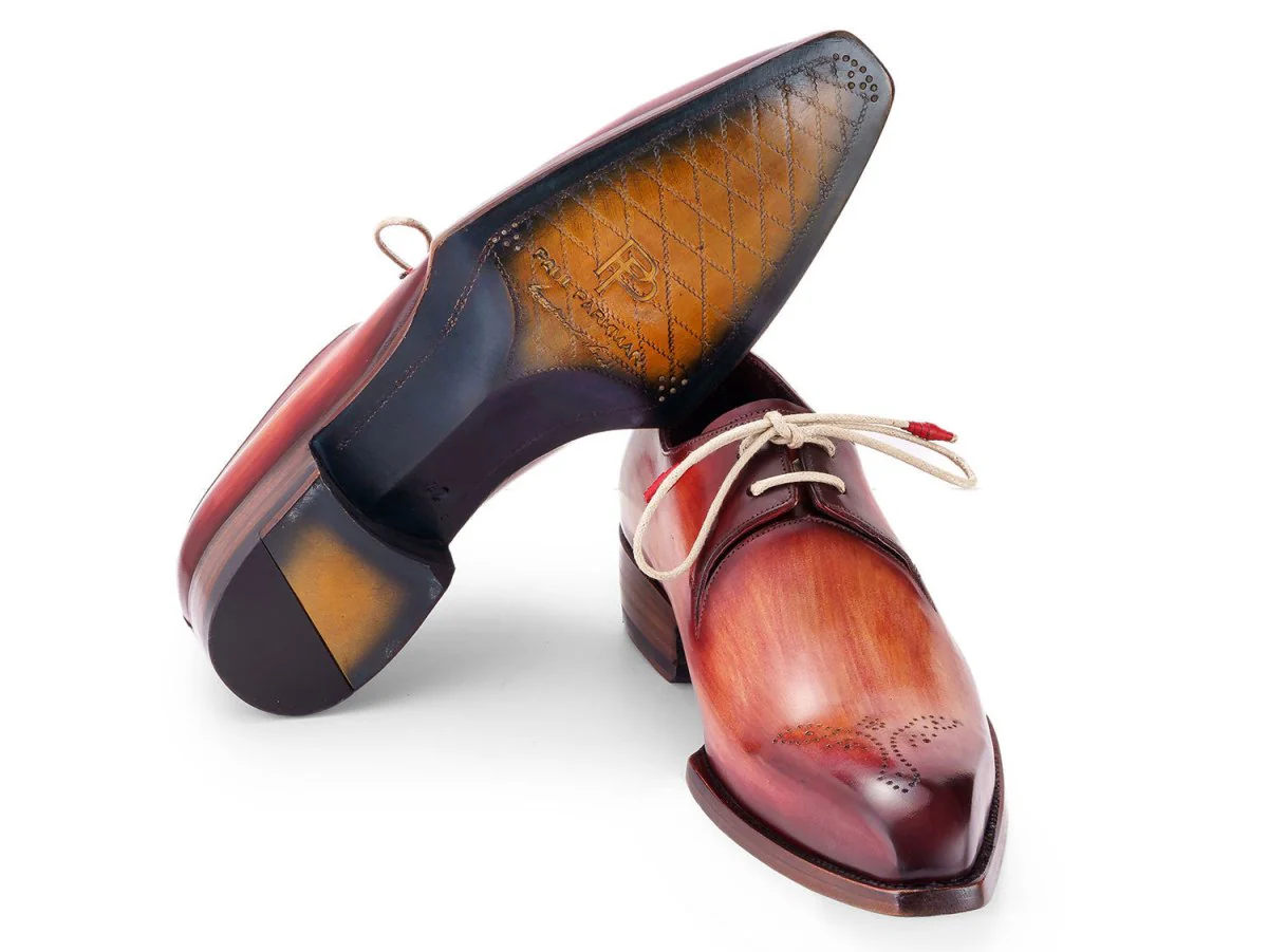 Paul Parkman Goodyear Welted Derby Shoes Reddish Brown (ID#468R21) - Image 5
