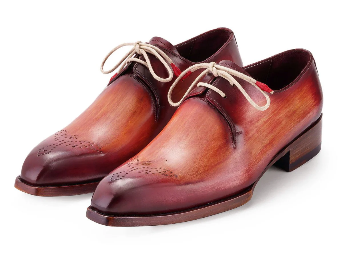 Paul Parkman Goodyear Welted Derby Shoes Reddish Brown (ID#468R21) - Image 6