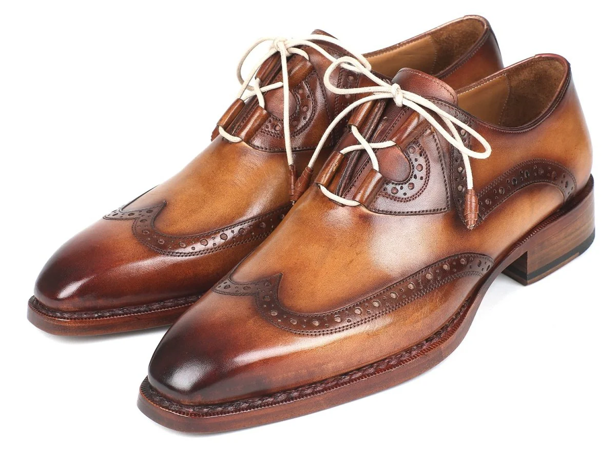 Paul Parkman Goodyear Welted Ghillie Lacing Wingtip Brogues (ID#2955-CML) - Image 4