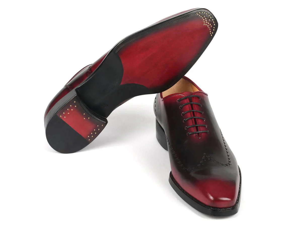 Paul Parkman Goodyear Welted Men's Red and Black Oxford Shoes (ID#081-B51) - Image 2