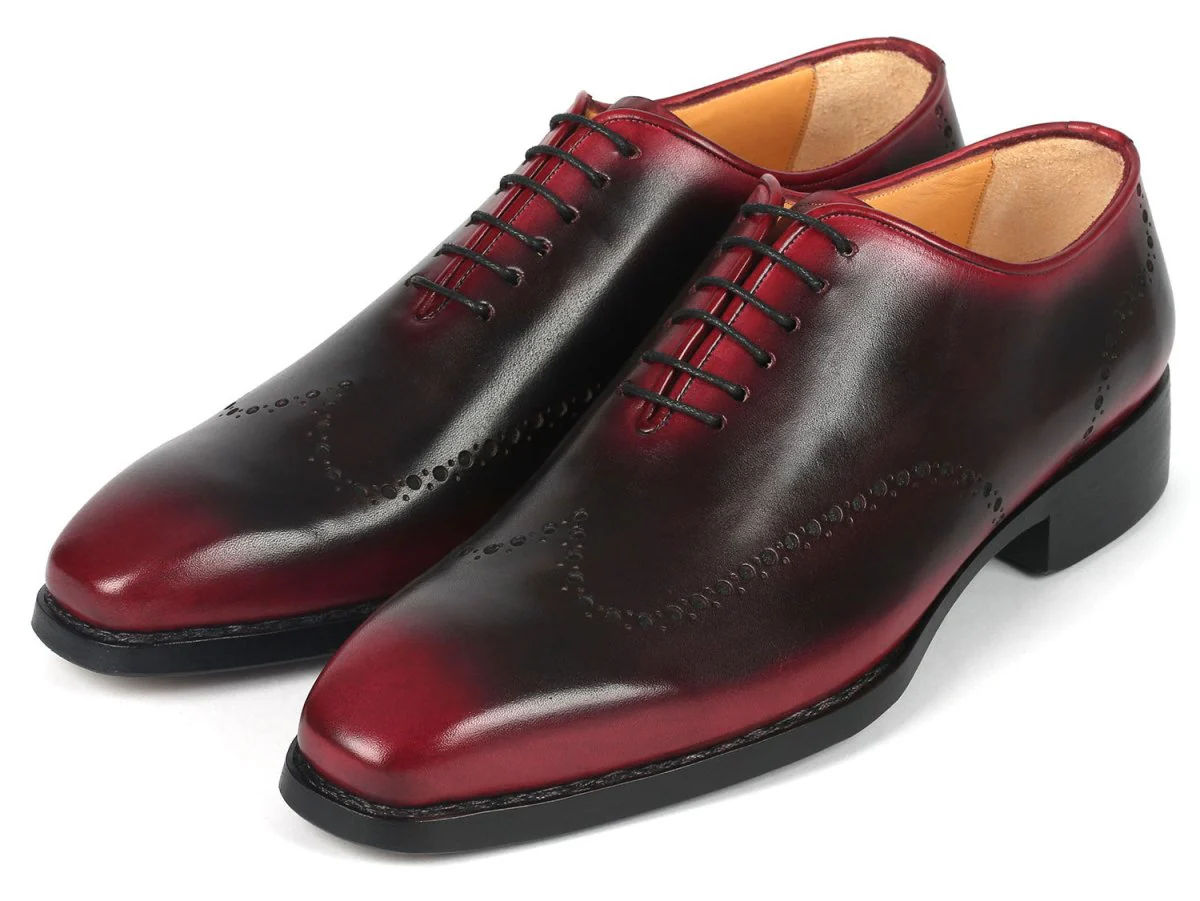 Paul Parkman Goodyear Welted Men's Red and Black Oxford Shoes (ID#081-B51) - Image 6