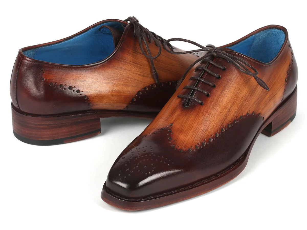 Paul Parkman Goodyear Welted Men's Two Tone Brown Oxford Shoes (ID#081-K33) - Image 3
