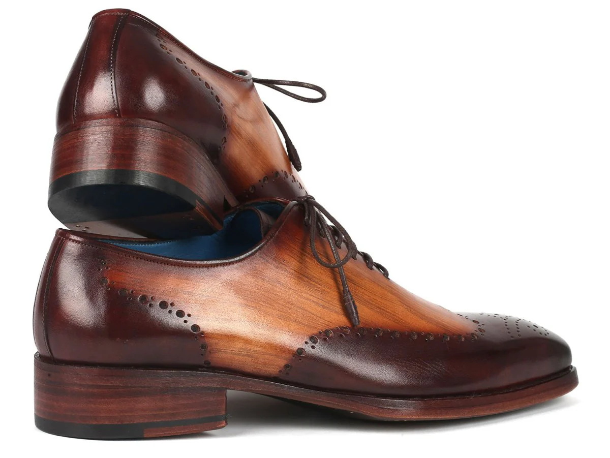 Paul Parkman Goodyear Welted Men's Two Tone Brown Oxford Shoes (ID#081-K33) - Image 4