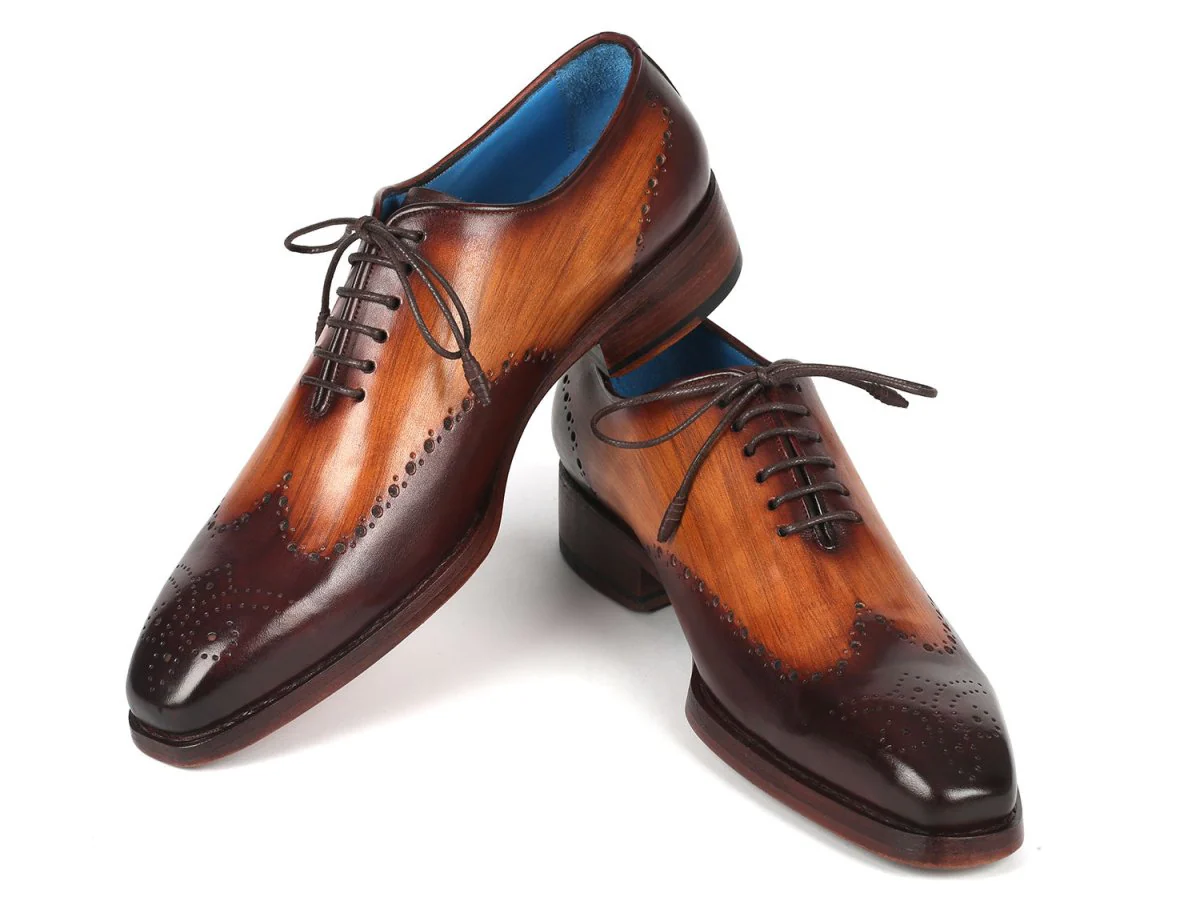 Paul Parkman Goodyear Welted Men's Two Tone Brown Oxford Shoes (ID#081-K33) - Image 5