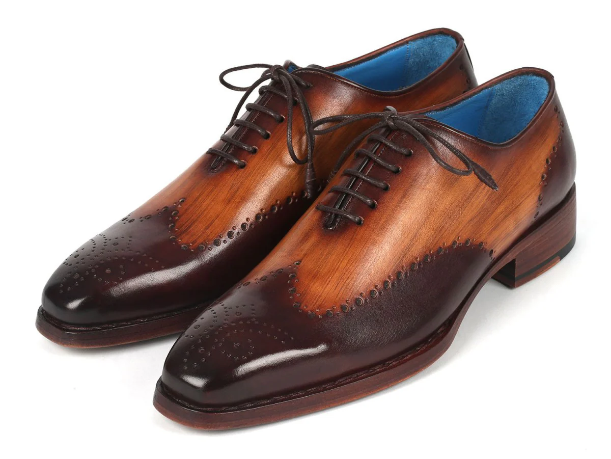 Paul Parkman Goodyear Welted Men's Two Tone Brown Oxford Shoes (ID#081-K33) - Image 6