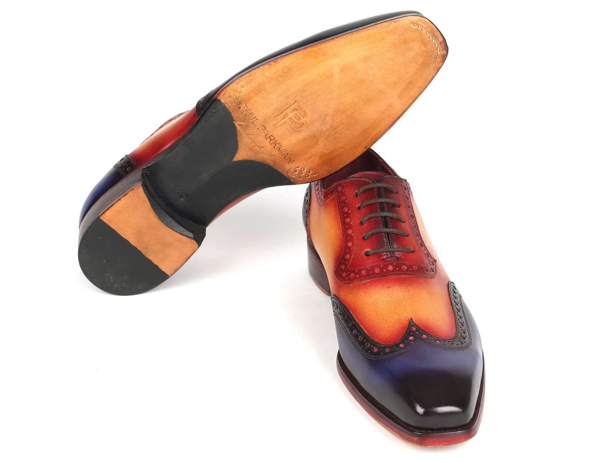 Paul Parkman Goodyear Welted Men's Wingtip Oxfords Multicolor (ID#6819-MLT) - Image 3
