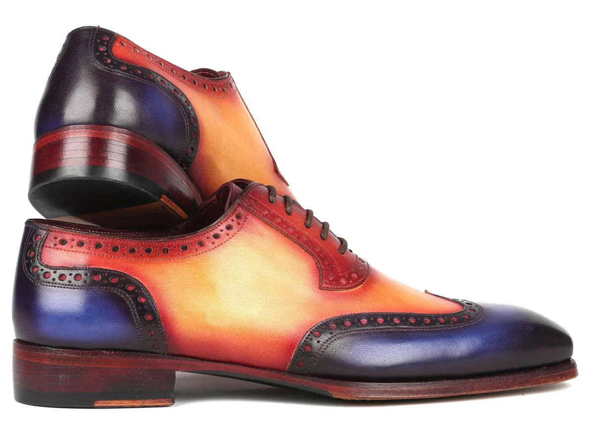 Paul Parkman Goodyear Welted Men's Wingtip Oxfords Multicolor (ID#6819-MLT) - Image 4