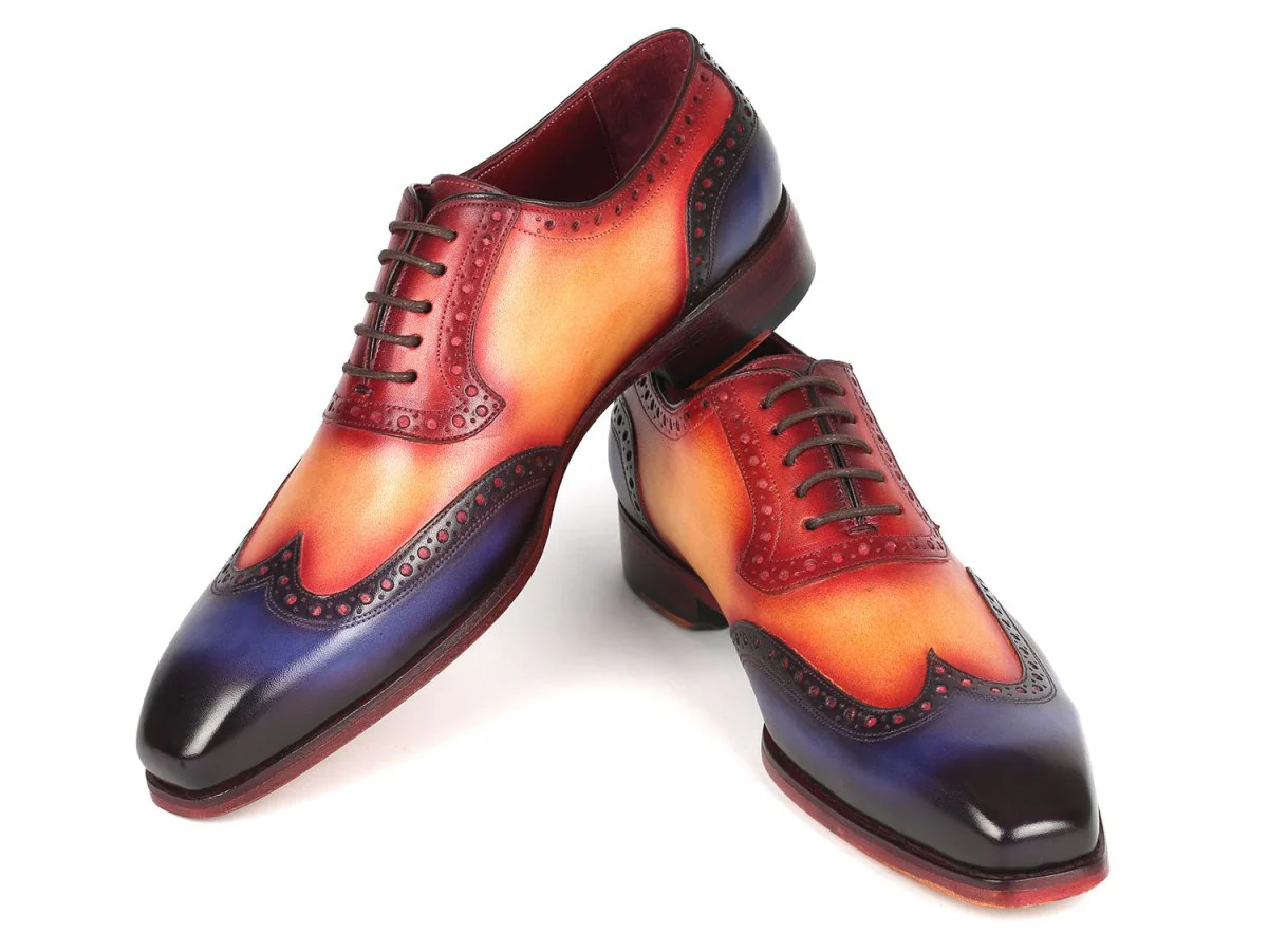 Paul Parkman Goodyear Welted Men's Wingtip Oxfords Multicolor (ID#6819-MLT) - Image 5