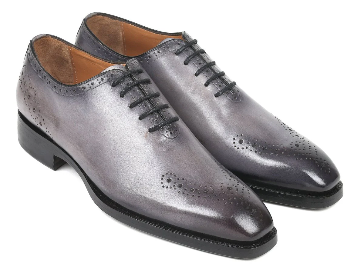 Paul Parkman Goodyear Welted nched Oxfords Gray (ID#7614-GRY)