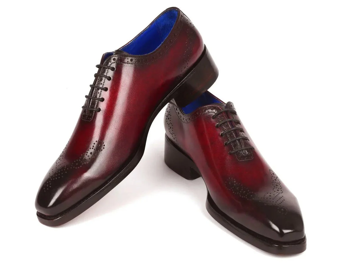 Paul Parkman Goodyear Welted nched Oxfords in Bordeaux - Image 5