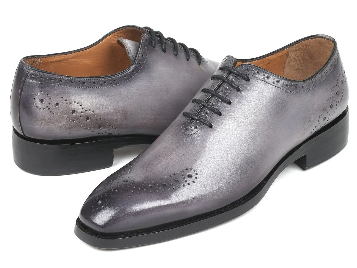Paul Parkman Goodyear Welted nched Oxfords in Gray - Image 3