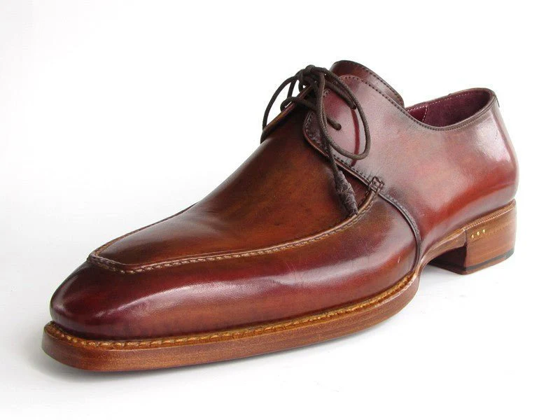 Paul Parkman Goodyear Welted Square Toe Apron Derby Shoes Brown (ID#322A7) - Image 2