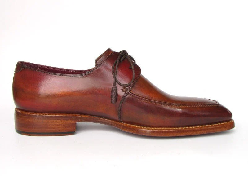 Paul Parkman Goodyear Welted Square Toe Apron Derby Shoes Brown (ID#322A7) - Image 5