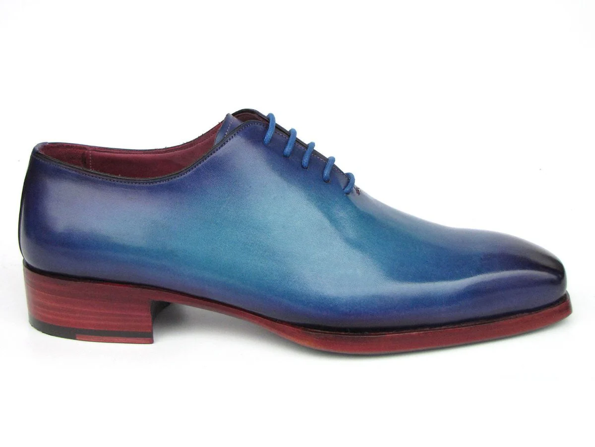 Paul Parkman Goodyear Welted Wholecut Oxfords Blue and Turquoise - Image 6