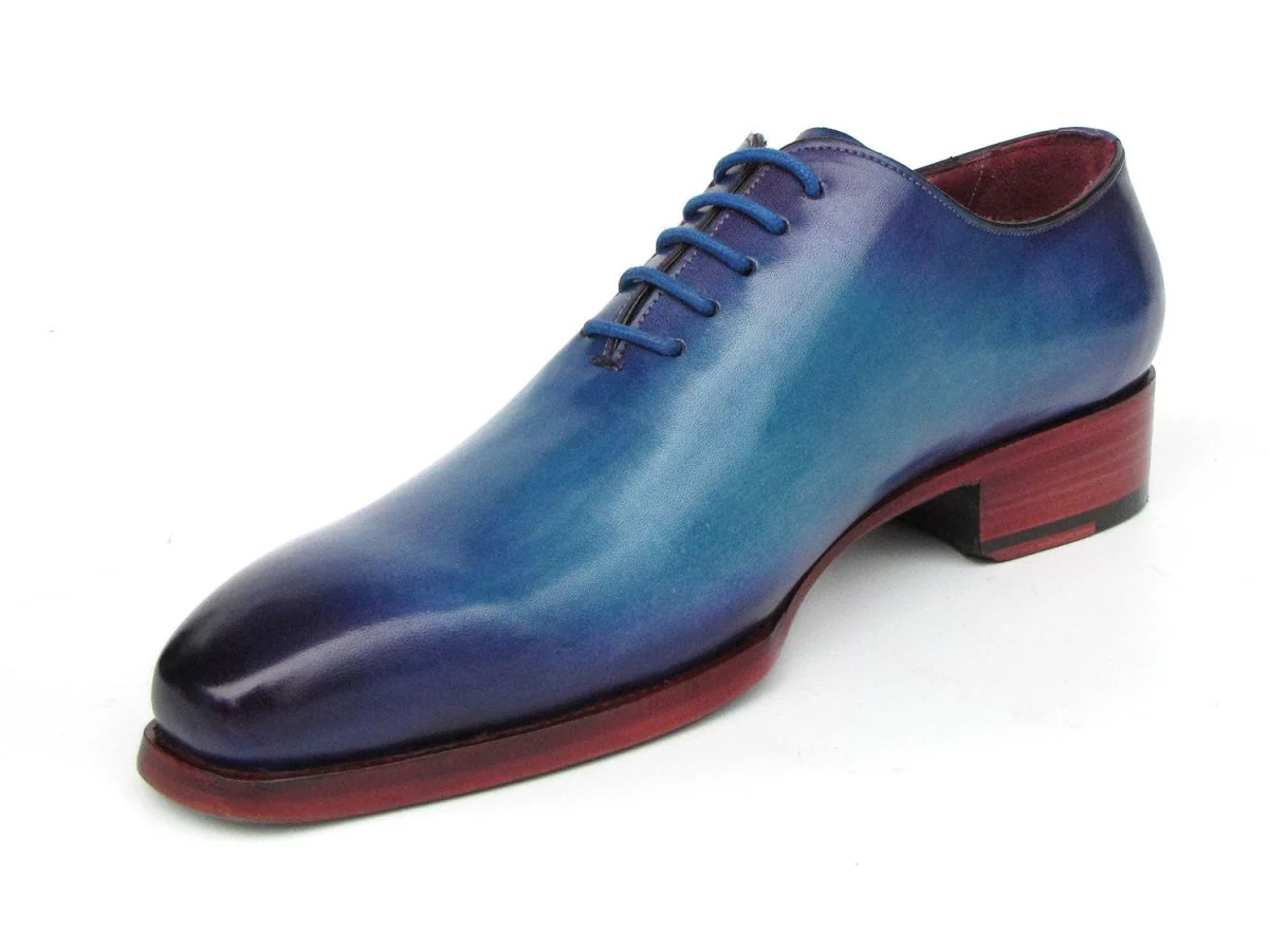 Paul Parkman Goodyear Welted Wholecut Oxfords Blue and Turquoise (ID#044TRQ) - Image 4