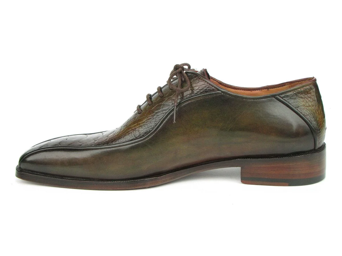 Paul Parkman Green Genuine Ostrich Leg Bicycle Toe Oxfords (ID#94DLGRN) - Image 5