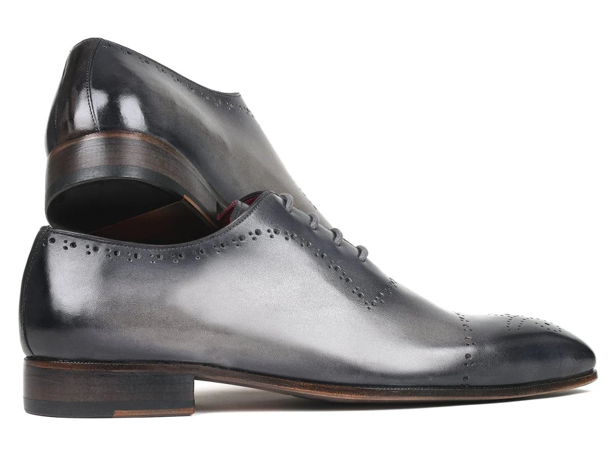 Paul Parkman Grey Hand-Painted Classic Brogues (ID#ZLS34GRY) - Image 3