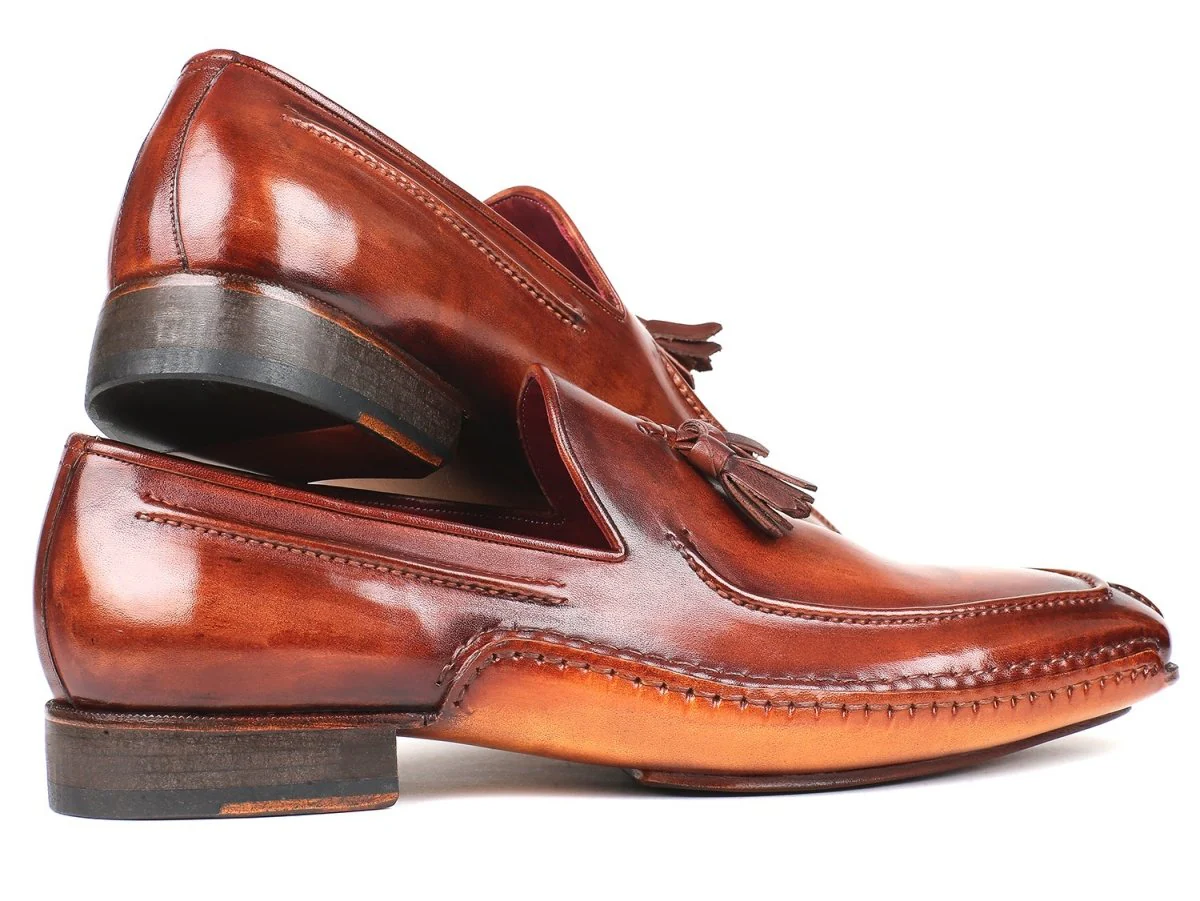 Paul Parkman Hand-Sewn Tassel Loafers Brown (ID#082-BRW) - Image 2