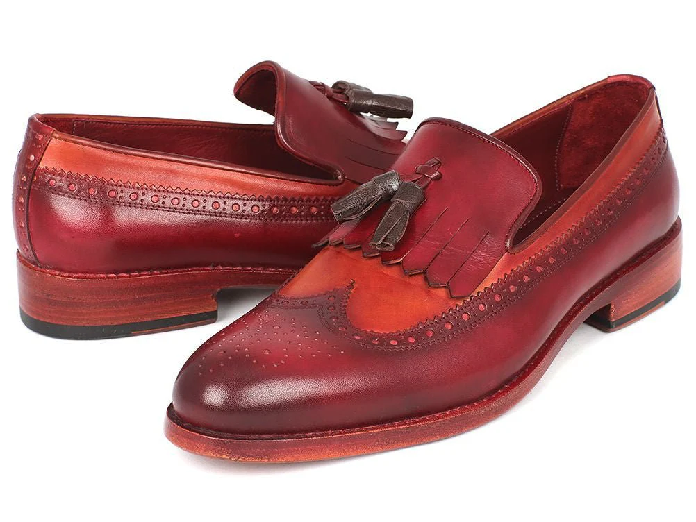Paul Parkman Kiltie Tassel Loafer Tobacco and Bordeaux (ID#KT64CB) - Image 2