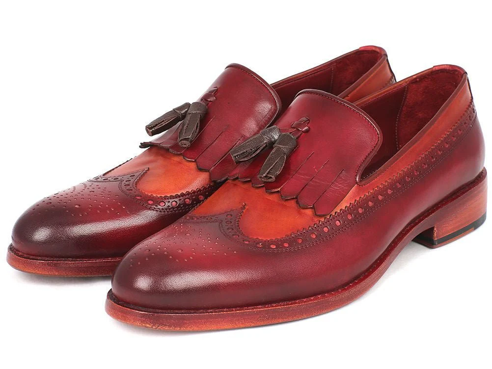 Paul Parkman Kiltie Tassel Loafer Tobacco and Bordeaux (ID#KT64CB) - Image 6