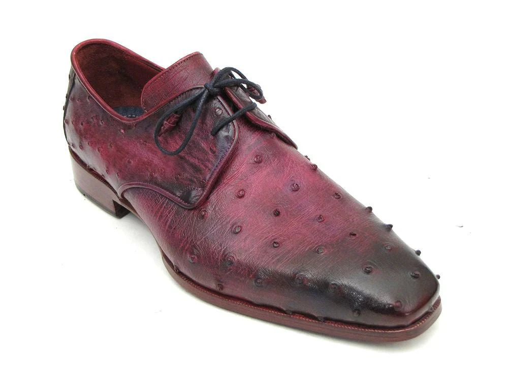 Paul Parkman Lilac Genuine Ostrich Derby Shoes (ID#66CC44) - Image 2