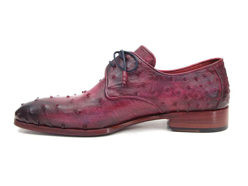 Paul Parkman Lilac Genuine Ostrich Derby Shoes (ID#66CC44) - Image 5