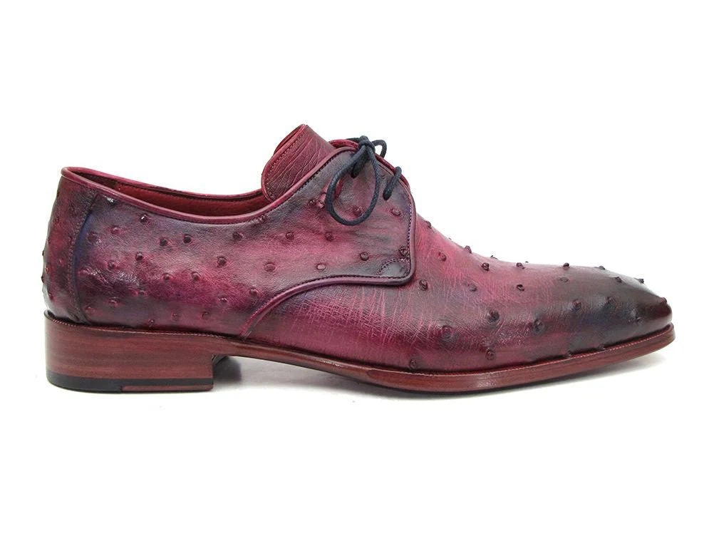 Paul Parkman Lilac Genuine Ostrich Derby Shoes (ID#66CC44) - Image 6