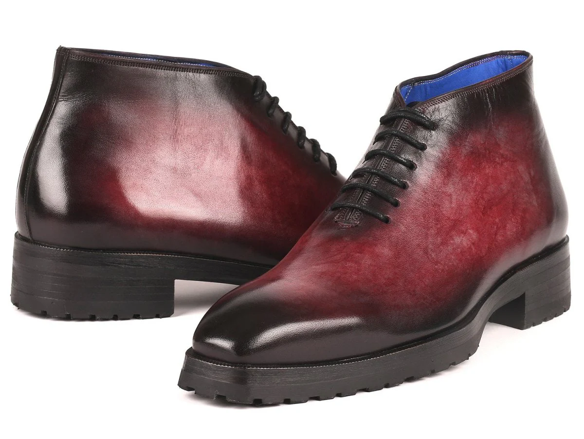 Paul Parkman Men's Ankle Boots Bordeaux Burnished (ID#791BRD13) - Image 2