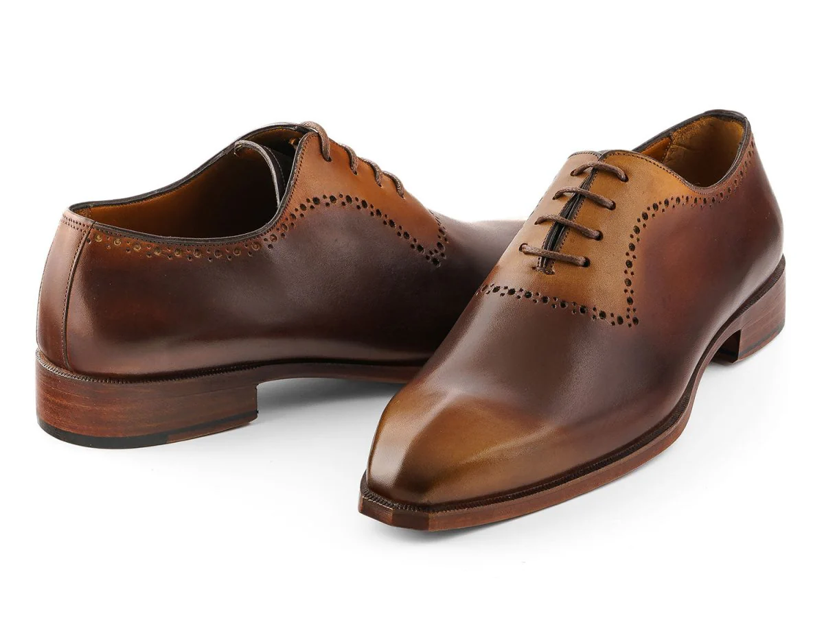 Paul Parkman Men's Antique Brown Oxfords (ID#AG444BRW) - Image 2