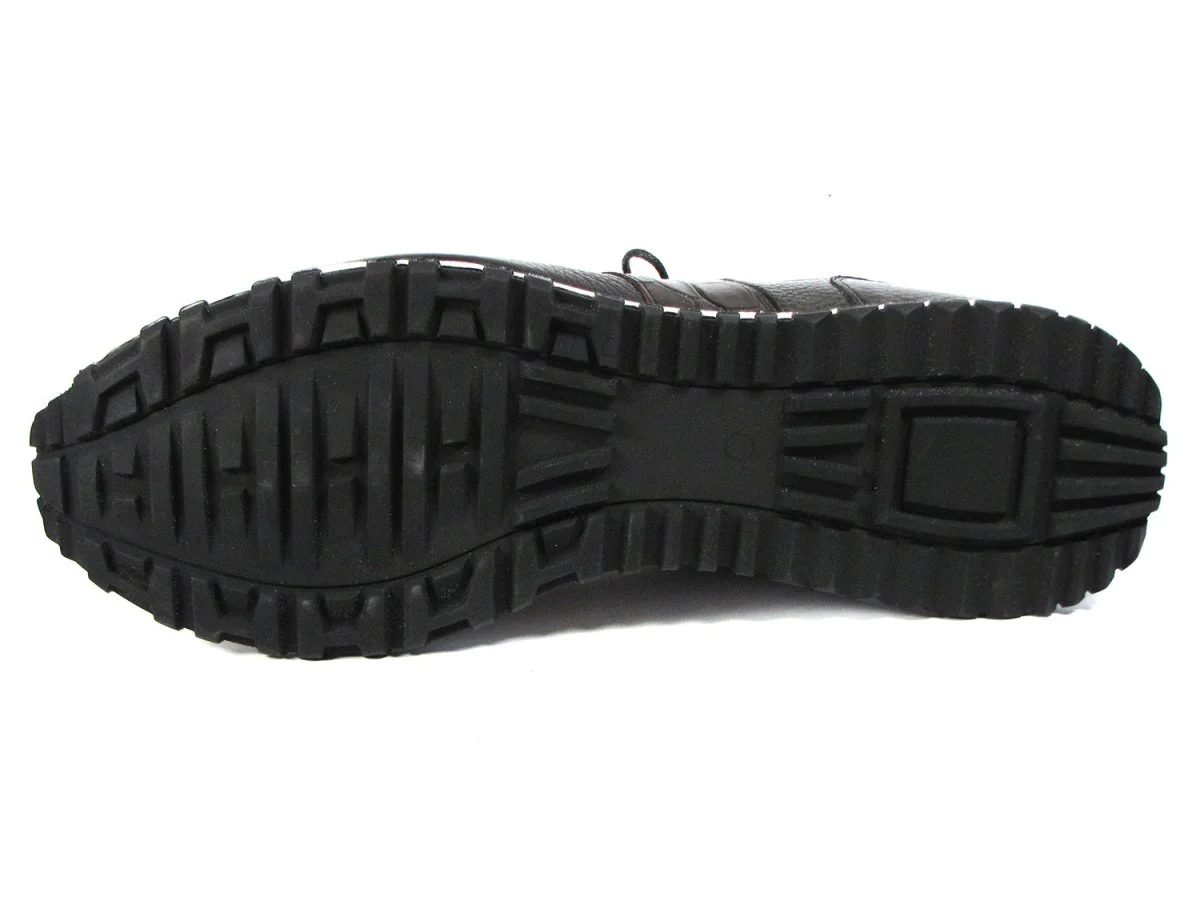 Paul Parkman Men's Black Floater Leather Sneakers (ID#LP206BLK) - Image 6