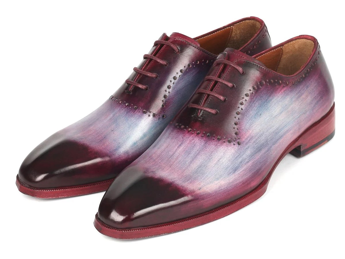 Paul Parkman Men's Blue and Purple Oxfords (ID#AG446PBL) - Image 6