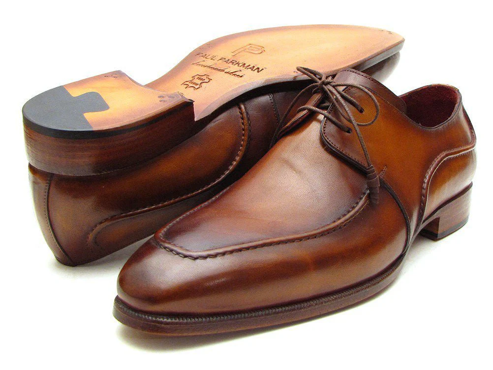Paul Parkman Men's Brown Derby Dress Shoes For Men (ID#SU12LF) - Image 2