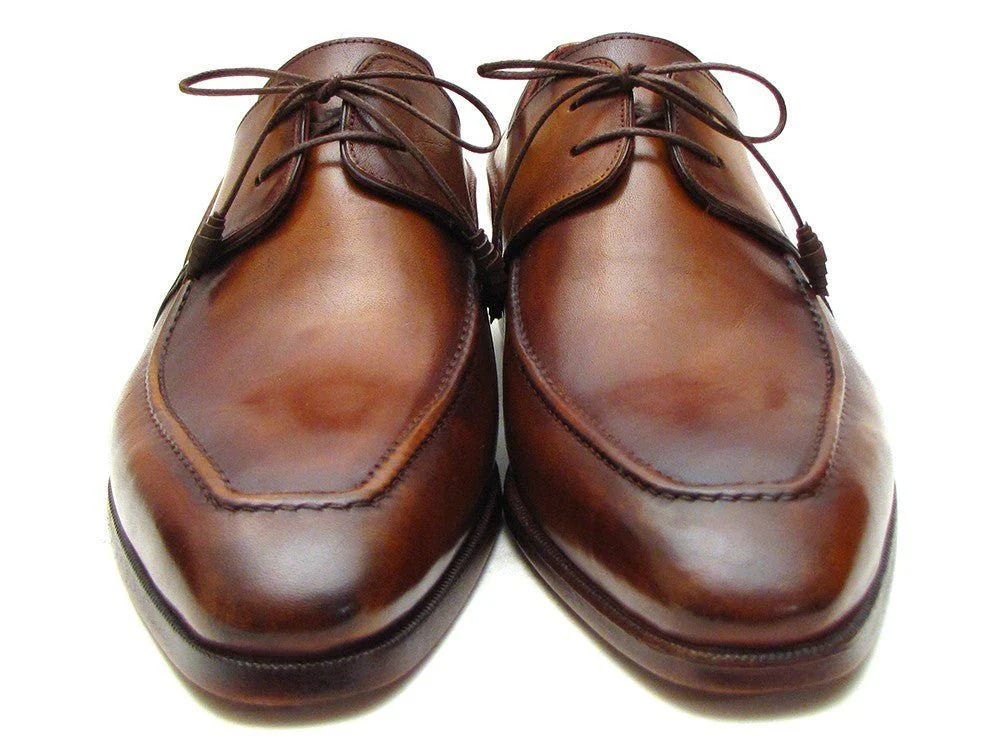 Paul Parkman Men's Brown Derby Dress Shoes For Men (ID#SU12LF) - Image 3