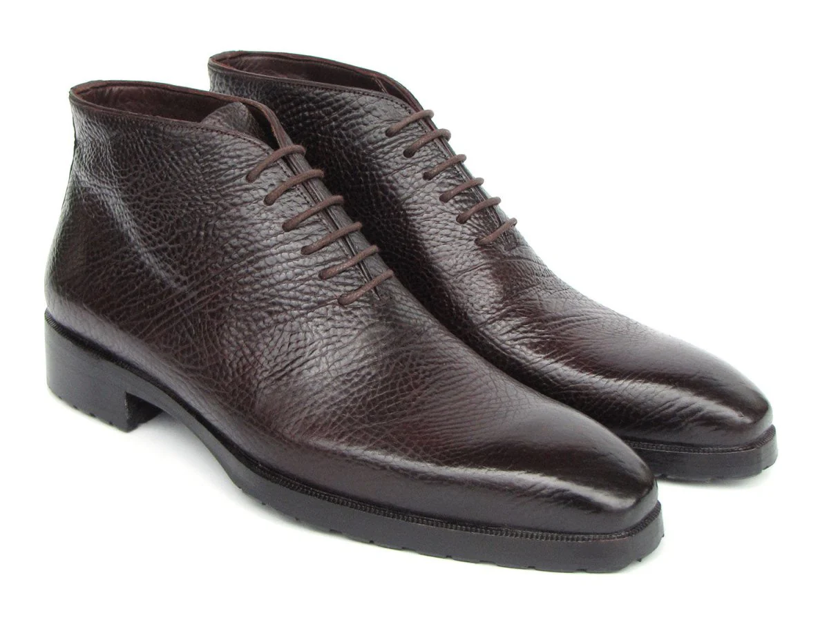 Paul Parkman Men's Brown Floater Leather Ankle Boots