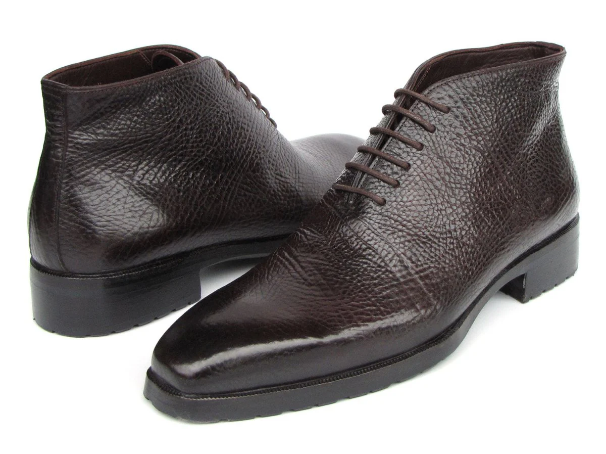 Paul Parkman Men's Brown Floater Leather Ankle Boots (ID#793BRW82) - Image 2