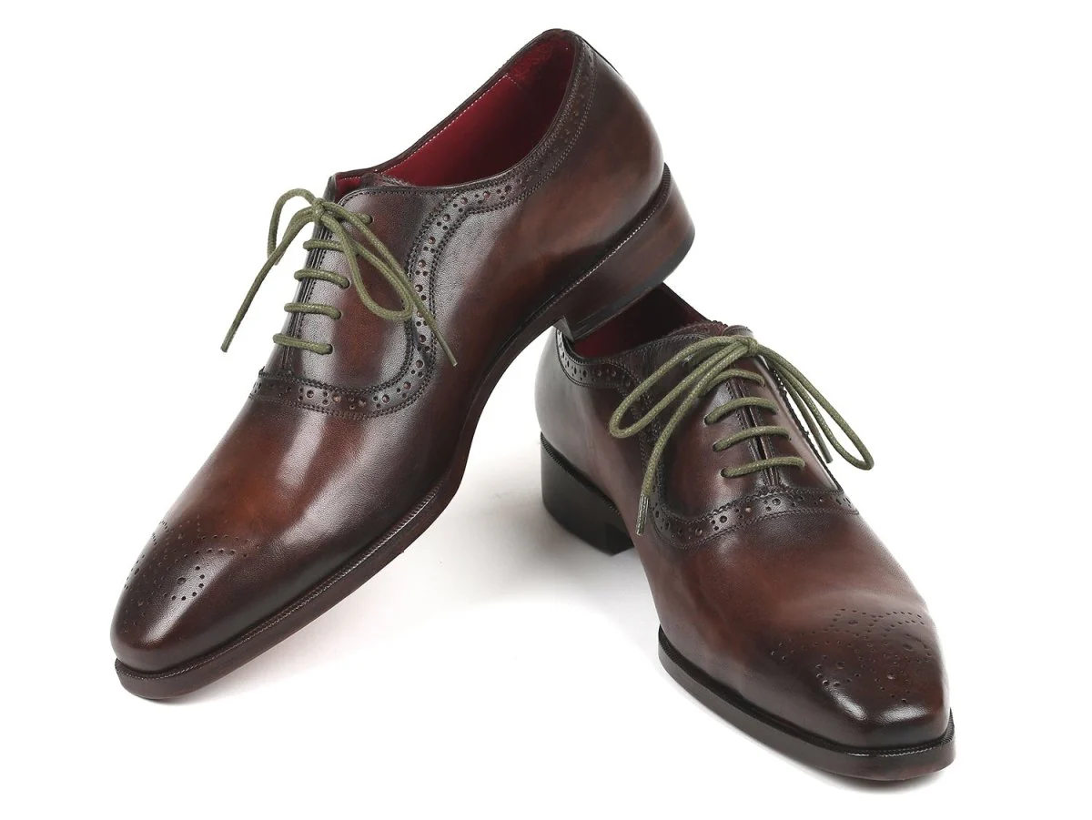 Paul Parkman Men's Brown Medallion Toe Oxfords (ID#FS78BW) - Image 5
