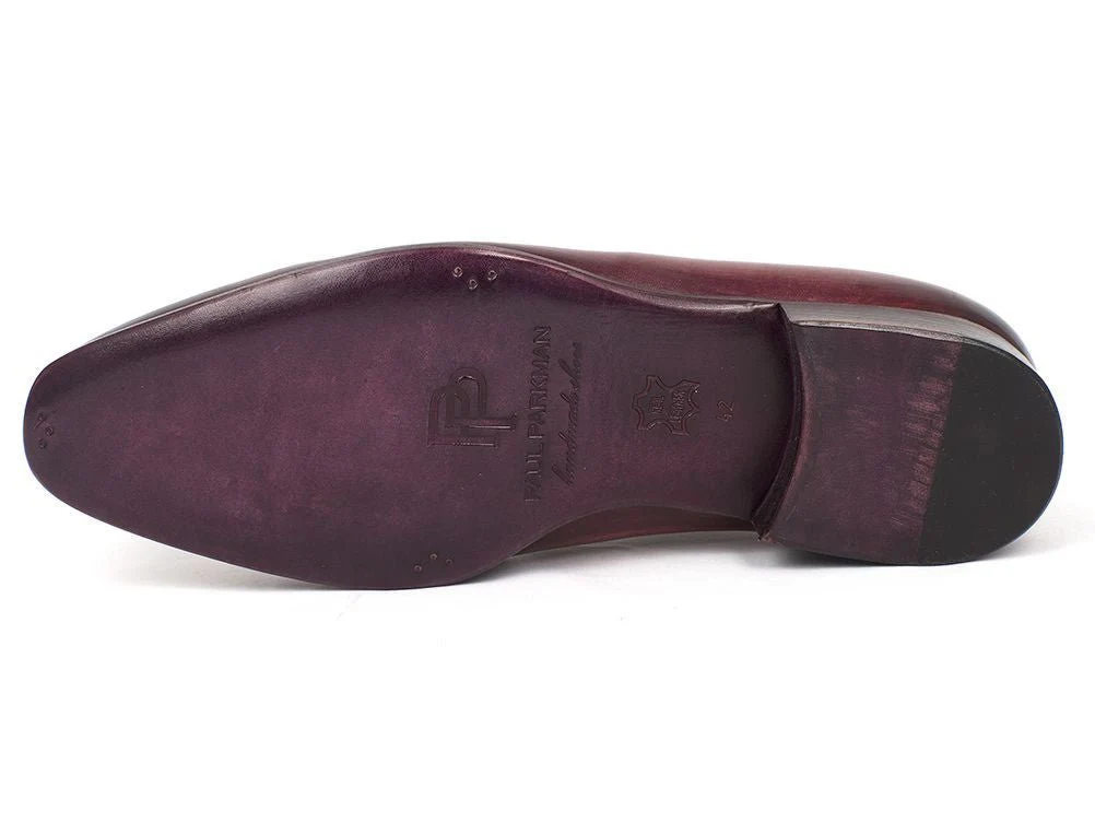 Paul Parkman Men's Burgundy Wholecut Plain Toe Oxfords (ID#DS65BUR) - Image 2