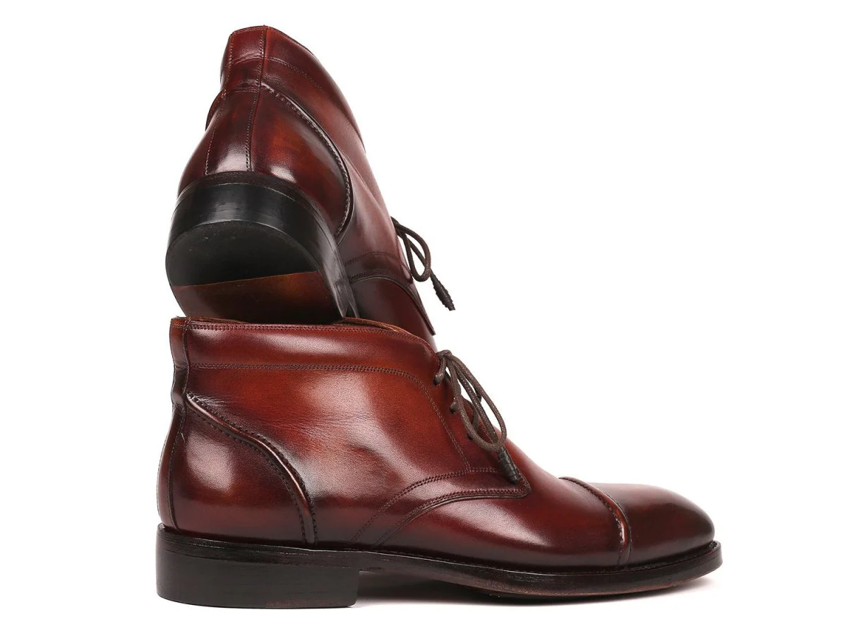 Paul Parkman Men's Cap Toe Chukka Boots Brown (ID#144BRW68) - Image 6