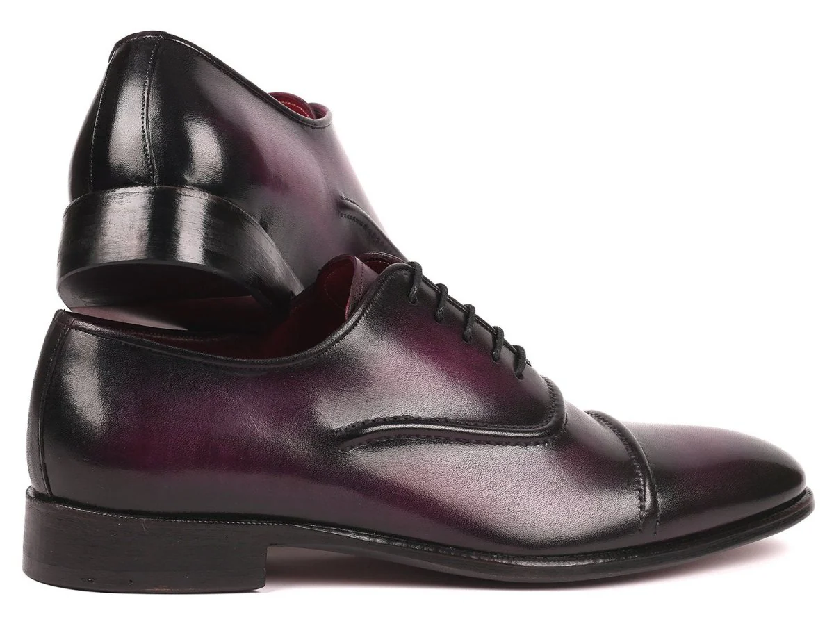 Paul Parkman Men's Cap-Toe Oxfords Purple (ID#077-PRP) - Image 4