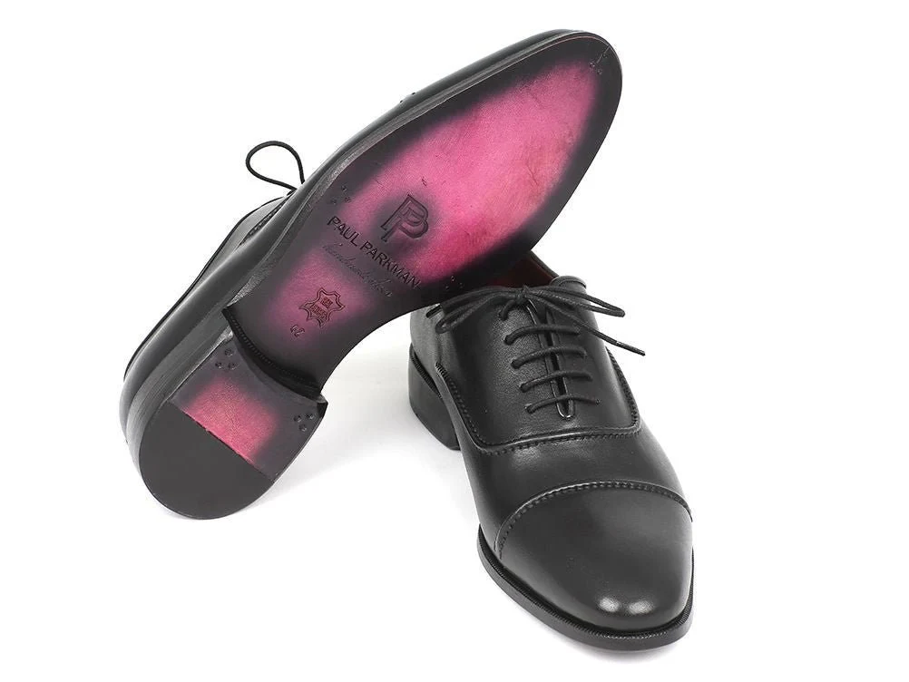 Paul Parkman Men's Captoe Oxfords Black (ID#077-BLK) - Image 2