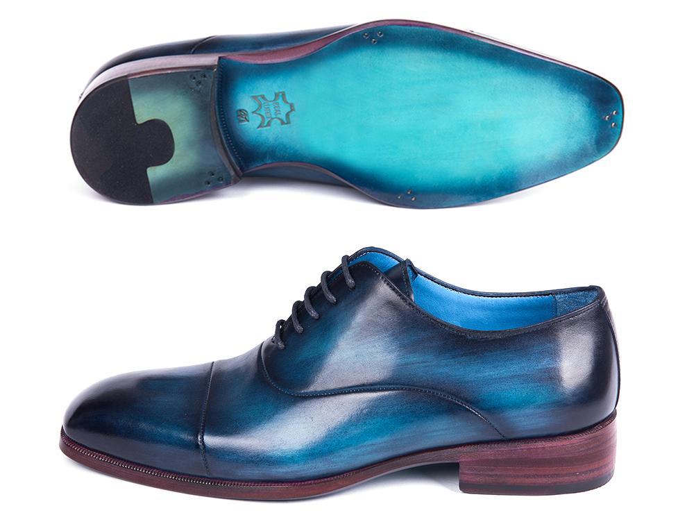 Paul Parkman Men's Captoe Oxfords in Blue and Turquoise - Image 2