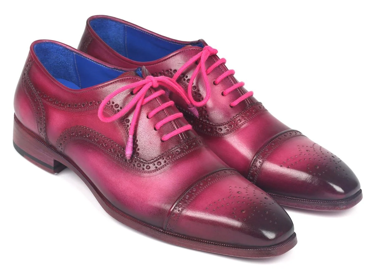 Paul Parkman Men's Captoe Oxfords in Fuxia