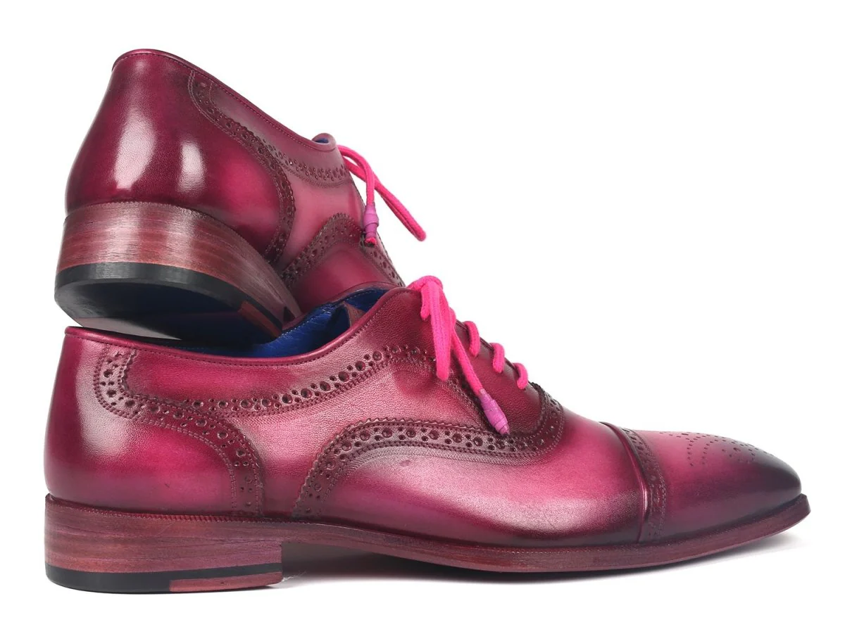 Paul Parkman Men's Captoe Oxfords in Fuxia - Image 2