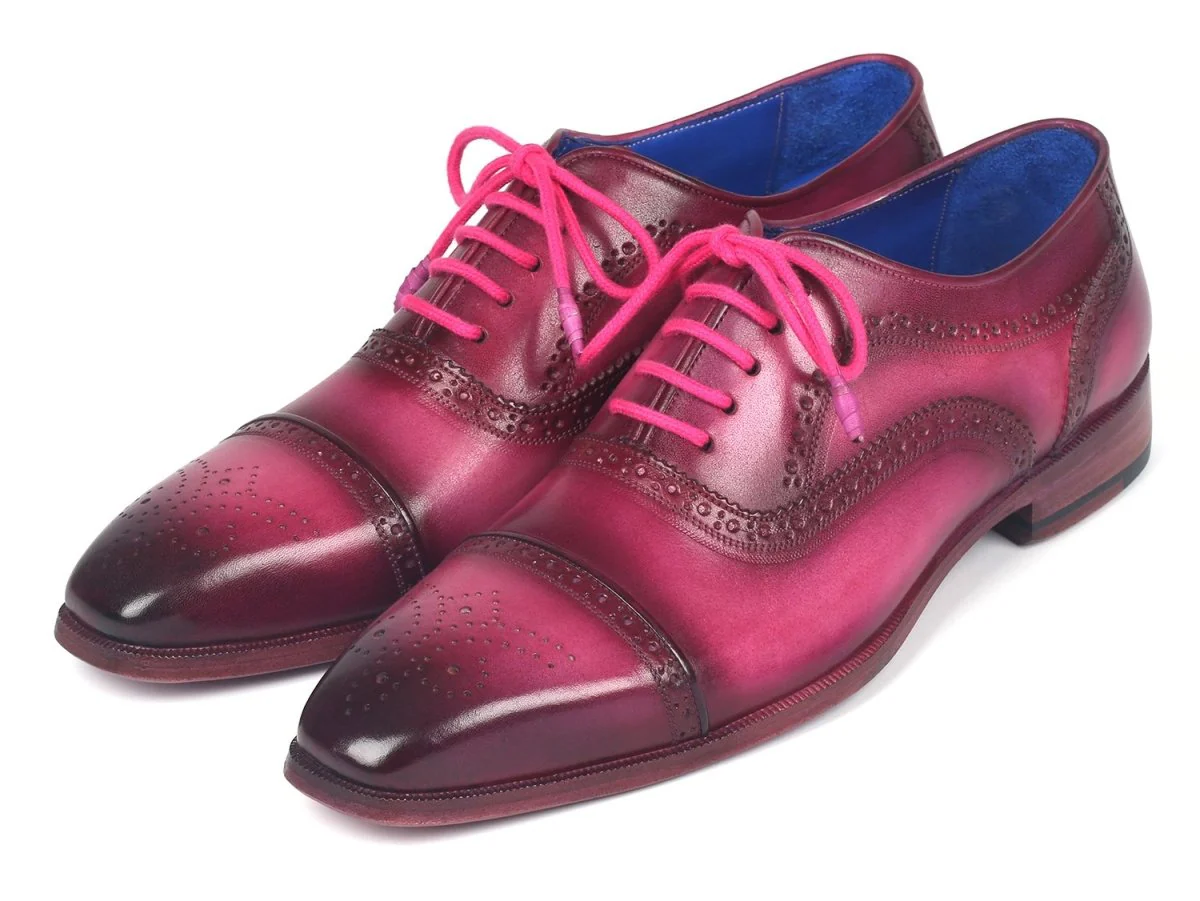 Paul Parkman Men's Captoe Oxfords in Fuxia - Image 6