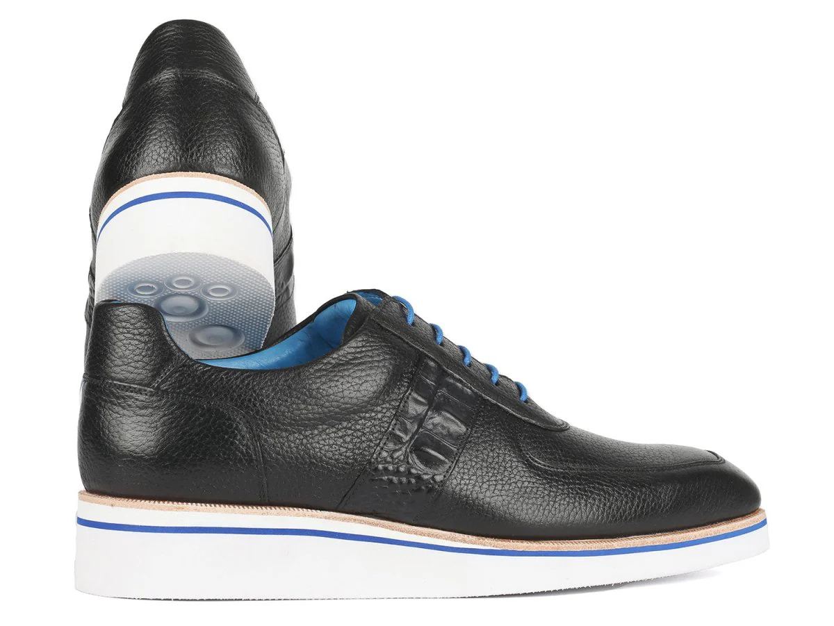 Paul Parkman Men's Casual Shoes Black Floater Leather - Image 2