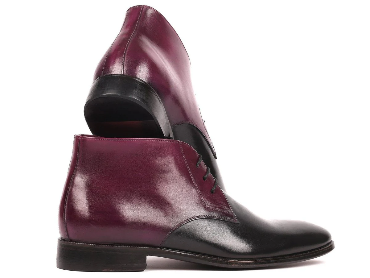 Paul Parkman Men's Chukka Boots Black and Purple (ID#CK68H1) - Image 6