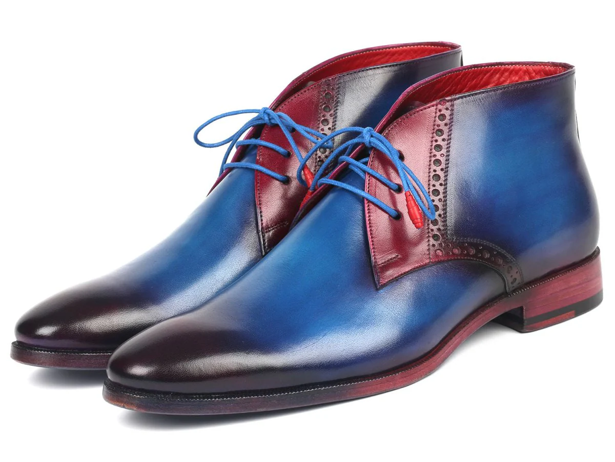 Paul Parkman Men's Chukka Boots Blue and Purple (ID#CK55U7) - Image 6