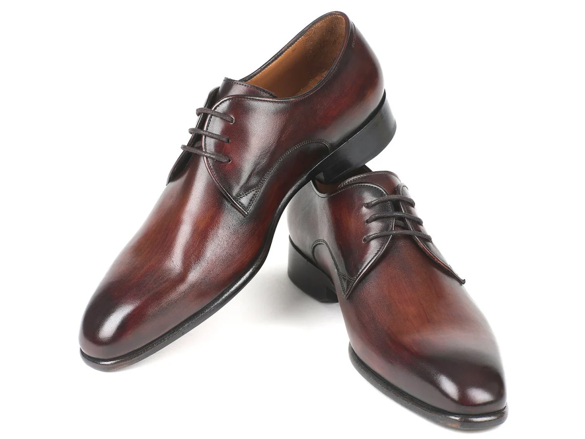 Paul Parkman Men's Custom Made Antique Brown Derby Shoes 696AT51 - Image 5